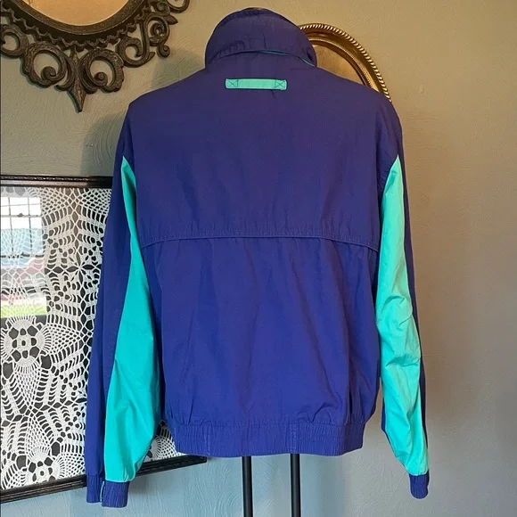 Men's Lightweight vintage 90’s Blue & Teal Shirt Jacket - Picture 2 of 6